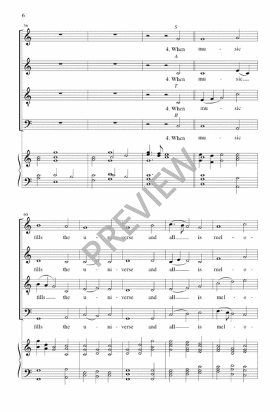 When Music Wakes My Sleeping Heart 4-Part scores gallery preview page 7