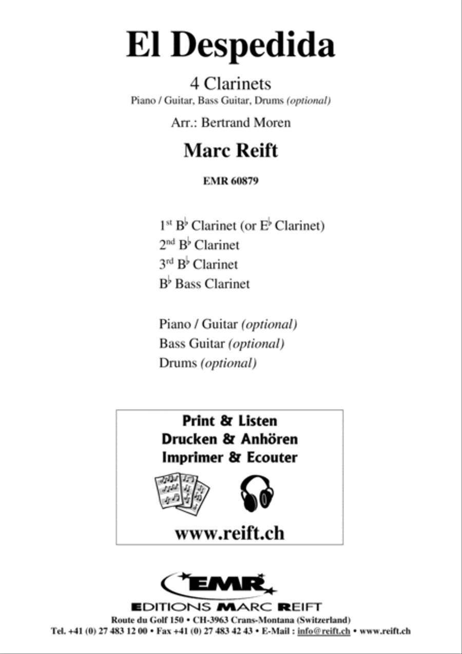 El Despedida Clarinet Quartet scores gallery preview page 2