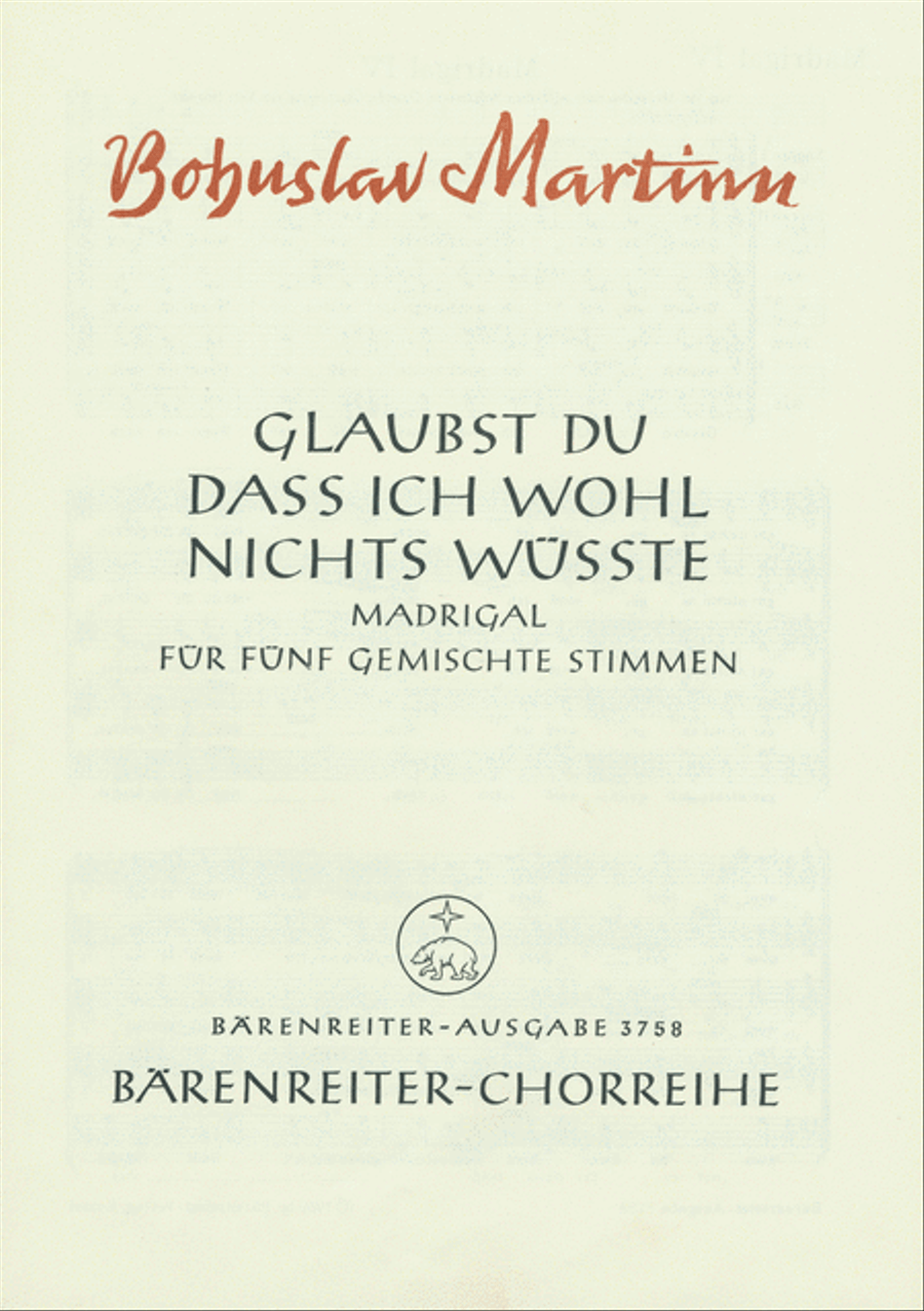 Glaubst du, daß ich wohl nichts wüßte SSATB scores gallery preview page 1