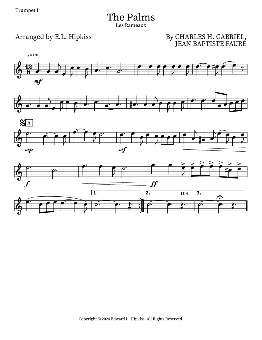 The Palms (Les Rameaux) Brass Ensemble scores gallery preview page 4