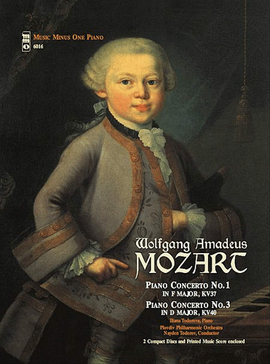 Mozart – Concerto No. 1 in F Major, KV37; Concerto No. 3 in D Major, KV40 Piano Solo scores gallery preview page 1
