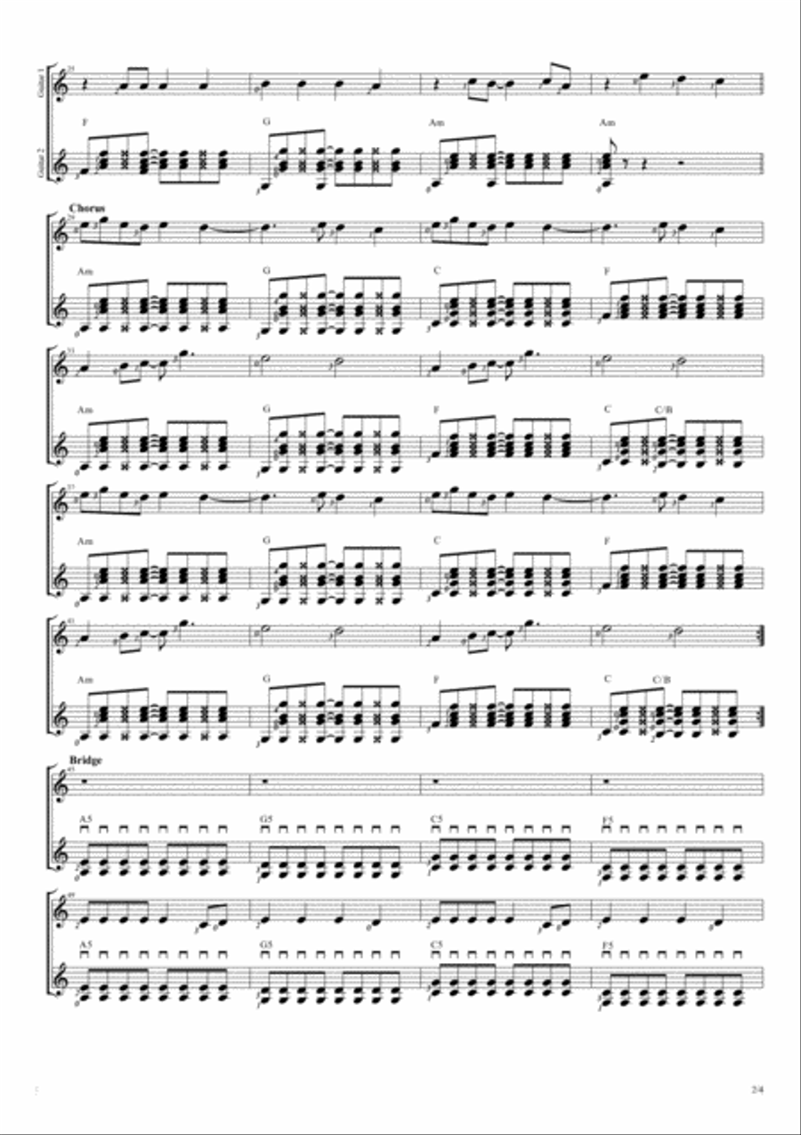 Stitches Electric Guitar scores gallery preview page 2
