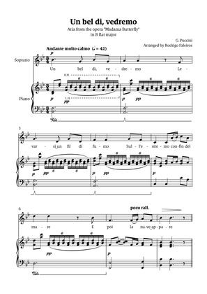 Un Bel Di Vedremo (from Madama Butterfly) - for Soprano - in Bb major