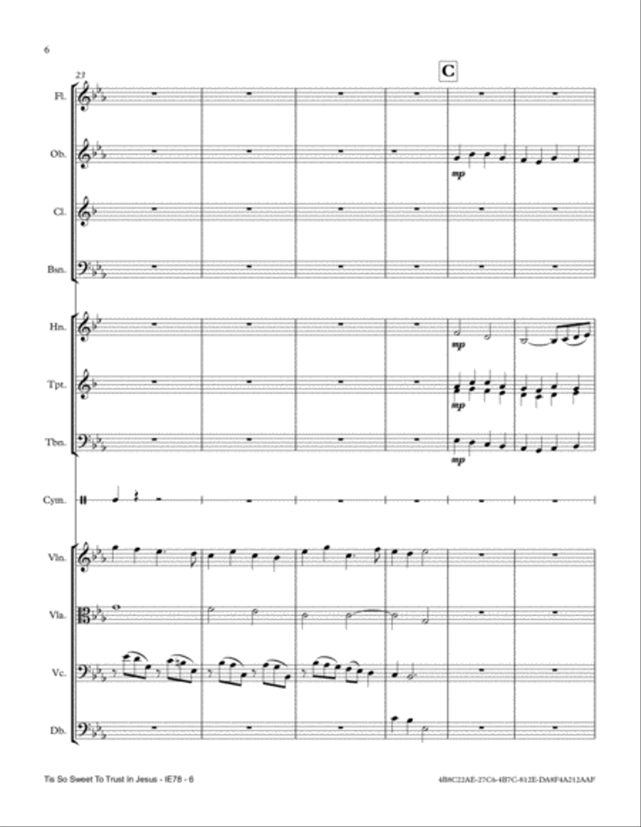 'Tis So Sweet To Trust In Jesus Full Orchestra scores gallery preview page 6