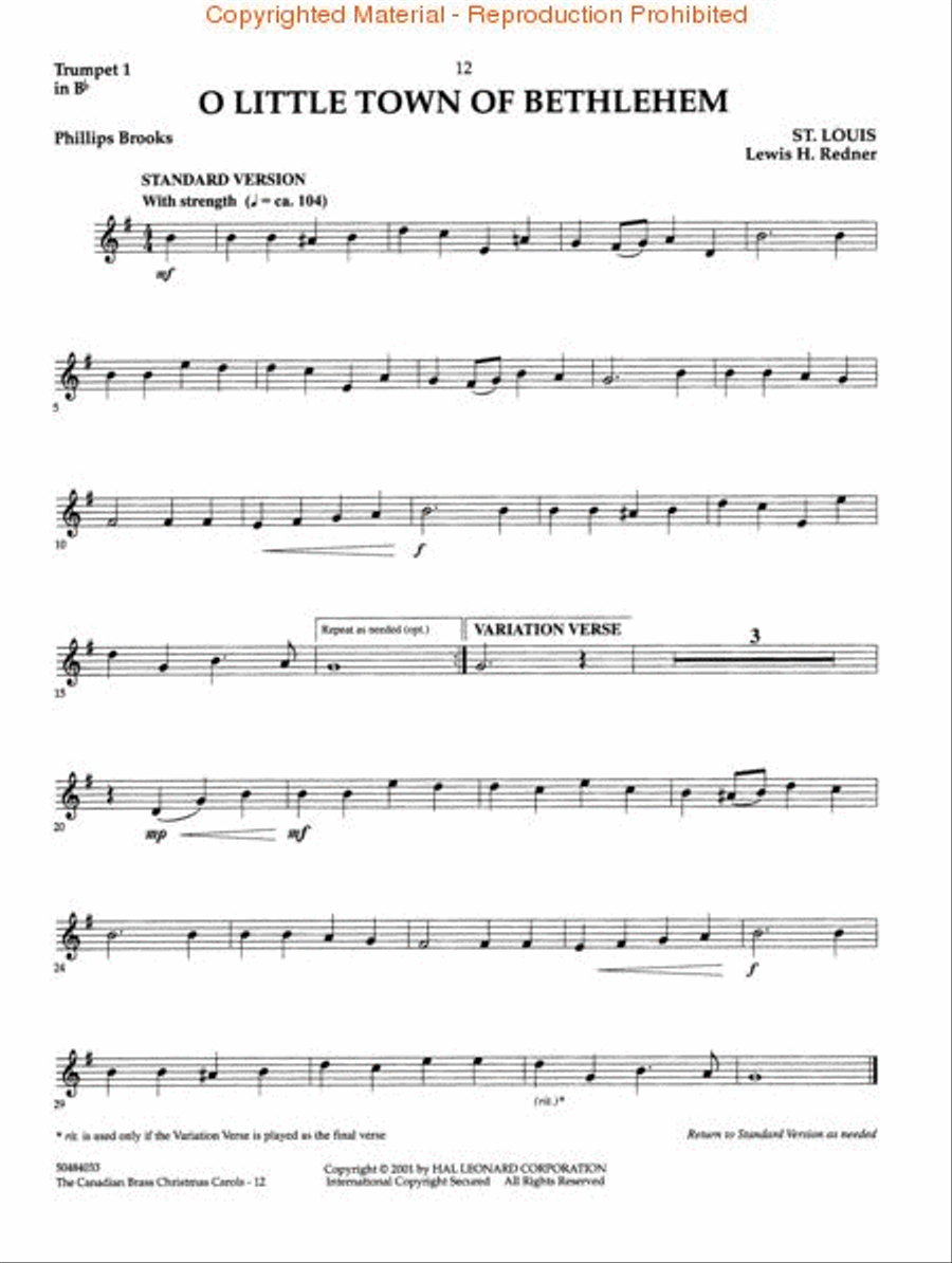 The Canadian Brass Christmas Carols Trumpet scores gallery preview page 3