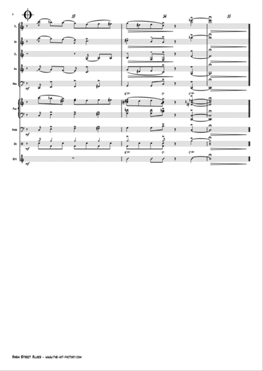Basin Street Blues Woodwind Quintet scores gallery preview page 6