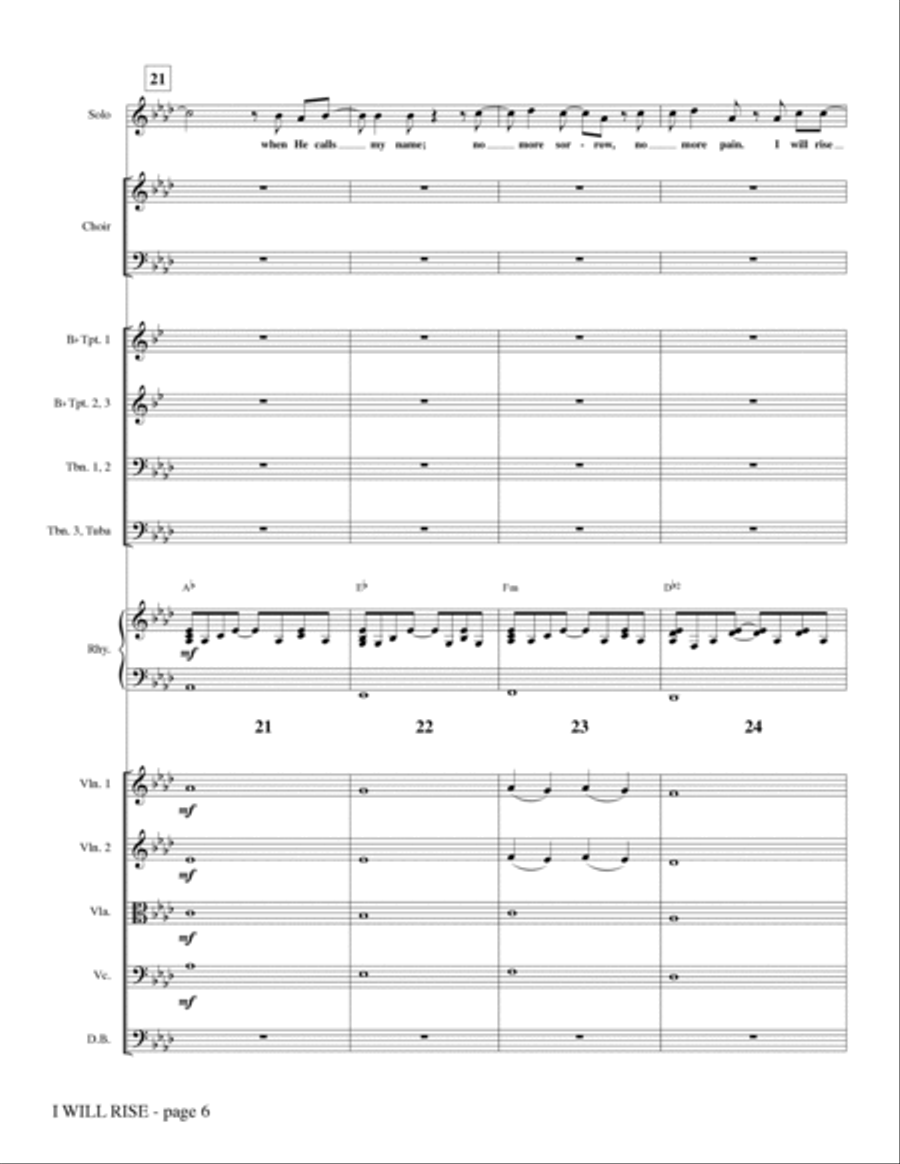 I Will Rise (with Worthy Is The Lamb) - Full Score Choir scores gallery preview page 6