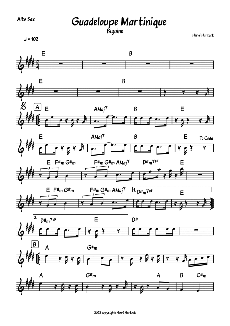 Guadeloupe Martinique Guadeloupe Martinique Concert Band scores gallery preview page 1
