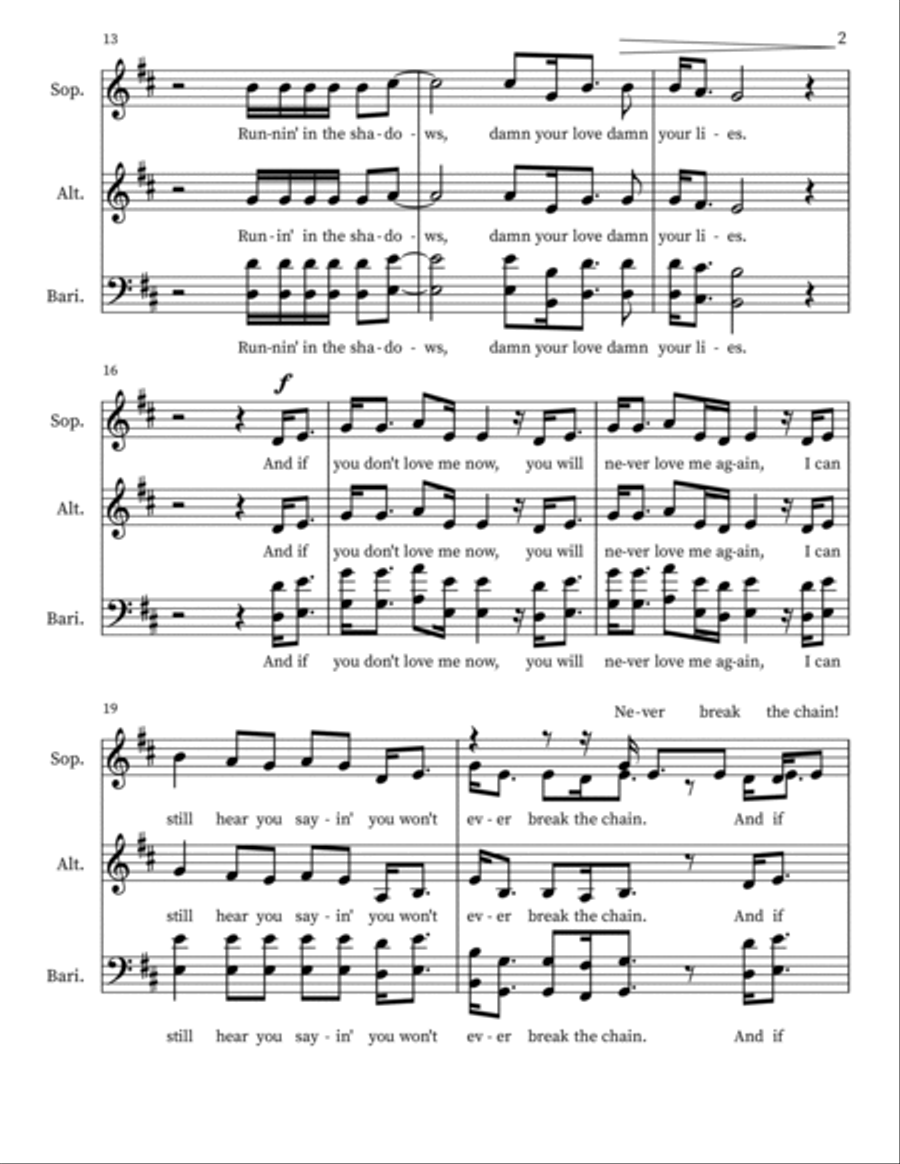 The Chain 3-Part scores gallery preview page 2