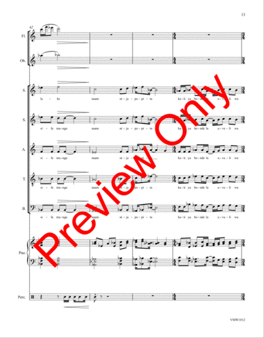 Maombi na Sifa (Prayer and Praise) 4-Part scores gallery preview page 18