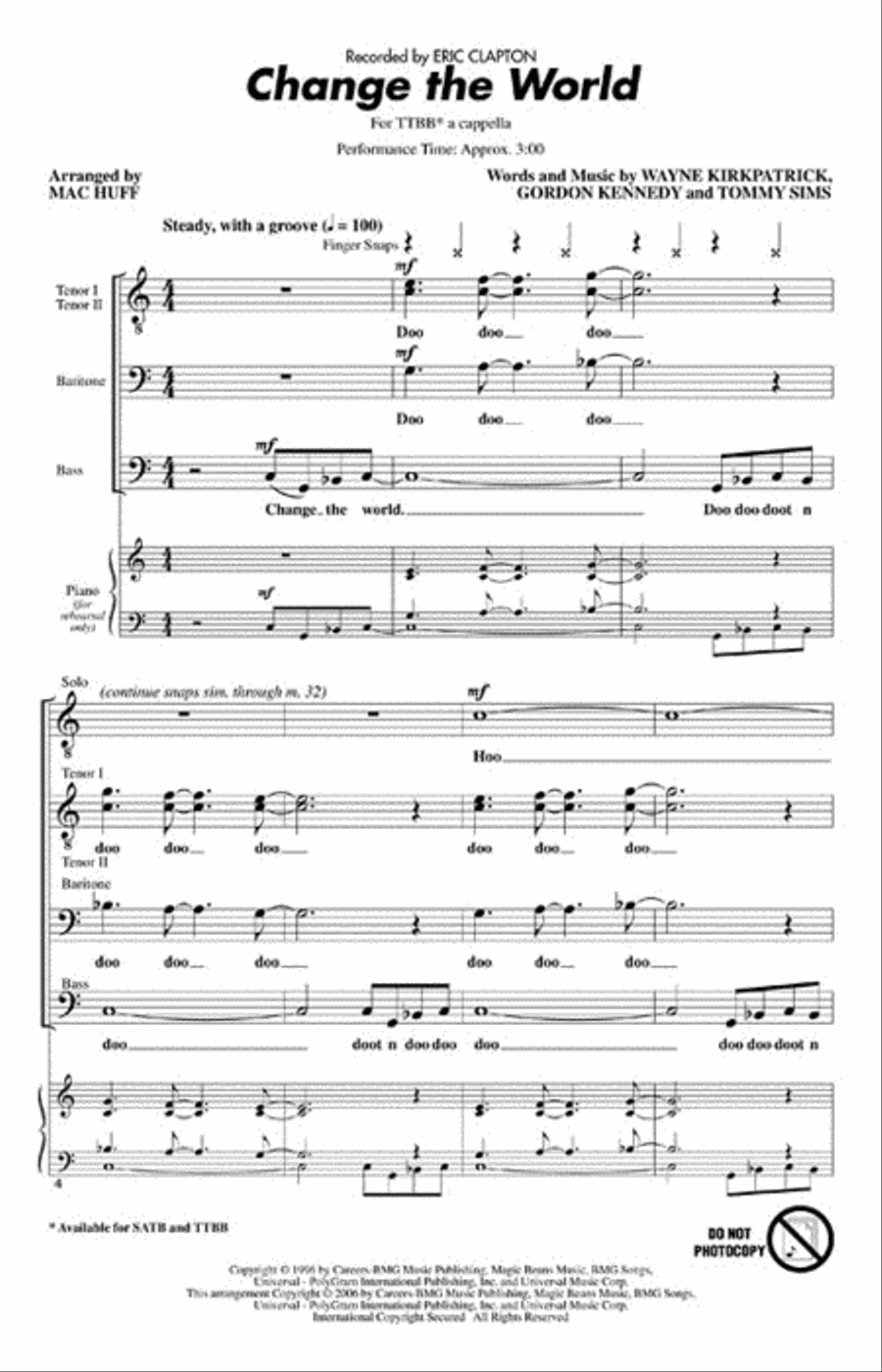 <br>Sheet music extract