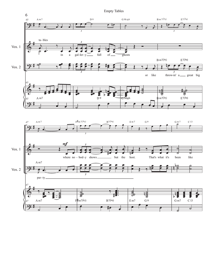 Empty Tables Choir scores gallery preview page 6