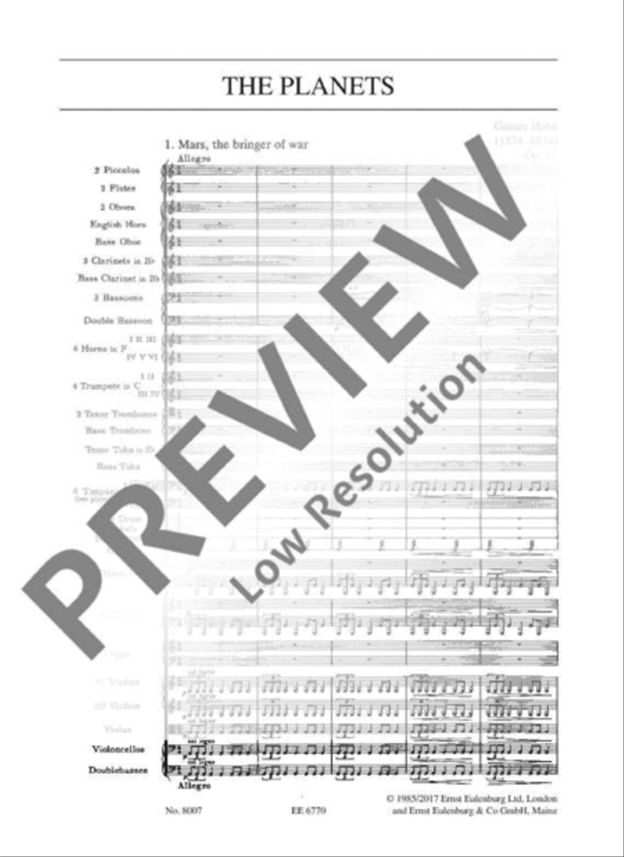 The Planets Orchestra scores gallery preview page 10