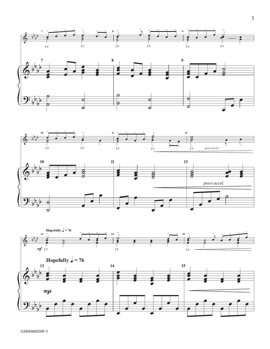 Elegy (piano accompaniment to 8 handbell version) Handbell Choir scores gallery preview page 3