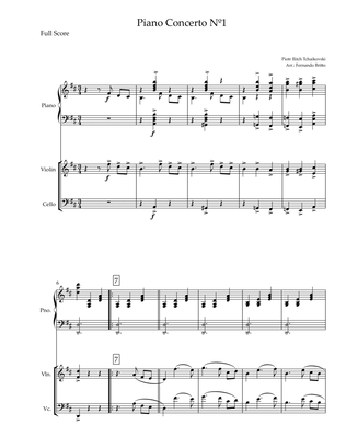 Piano Concerto Nº 1 - 1st Mov. Theme (P. Tchaikovsky) for Piano Trio (D Major)