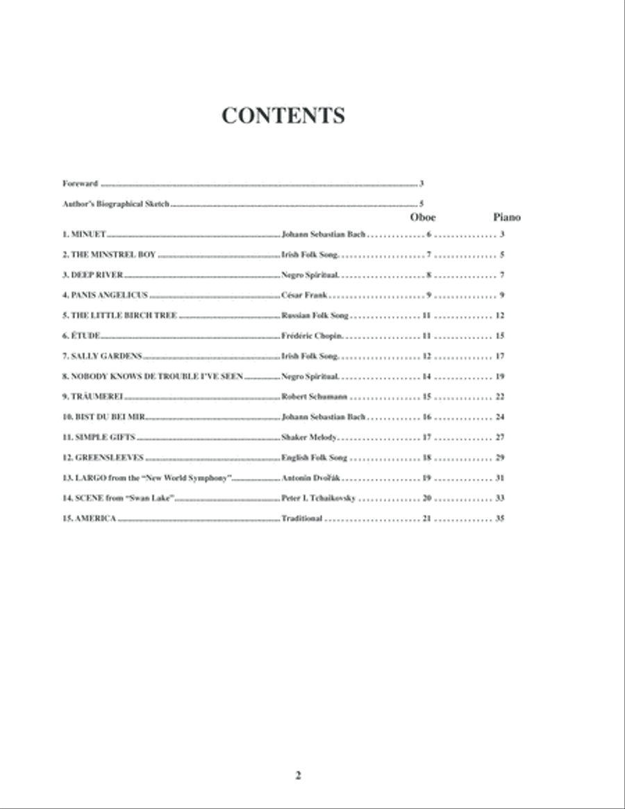 Oboe Solos - Beginning Level