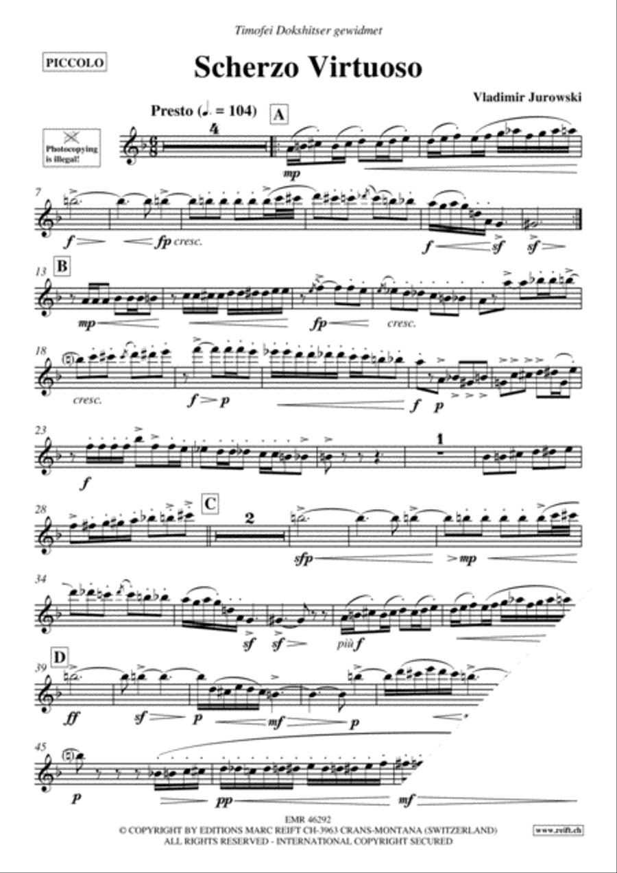 Scherzo Virtuoso Scherzo Virtuoso Piccolo scores gallery preview page 3
