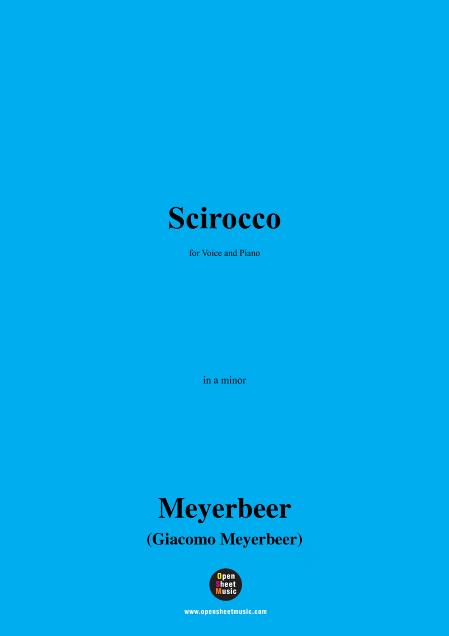 Meyerbeer-Scirocco,in a minor Voice scores gallery preview page 1