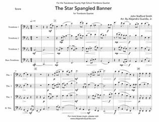 Star Spangled Banner - Trombone Quartet or Ensemble