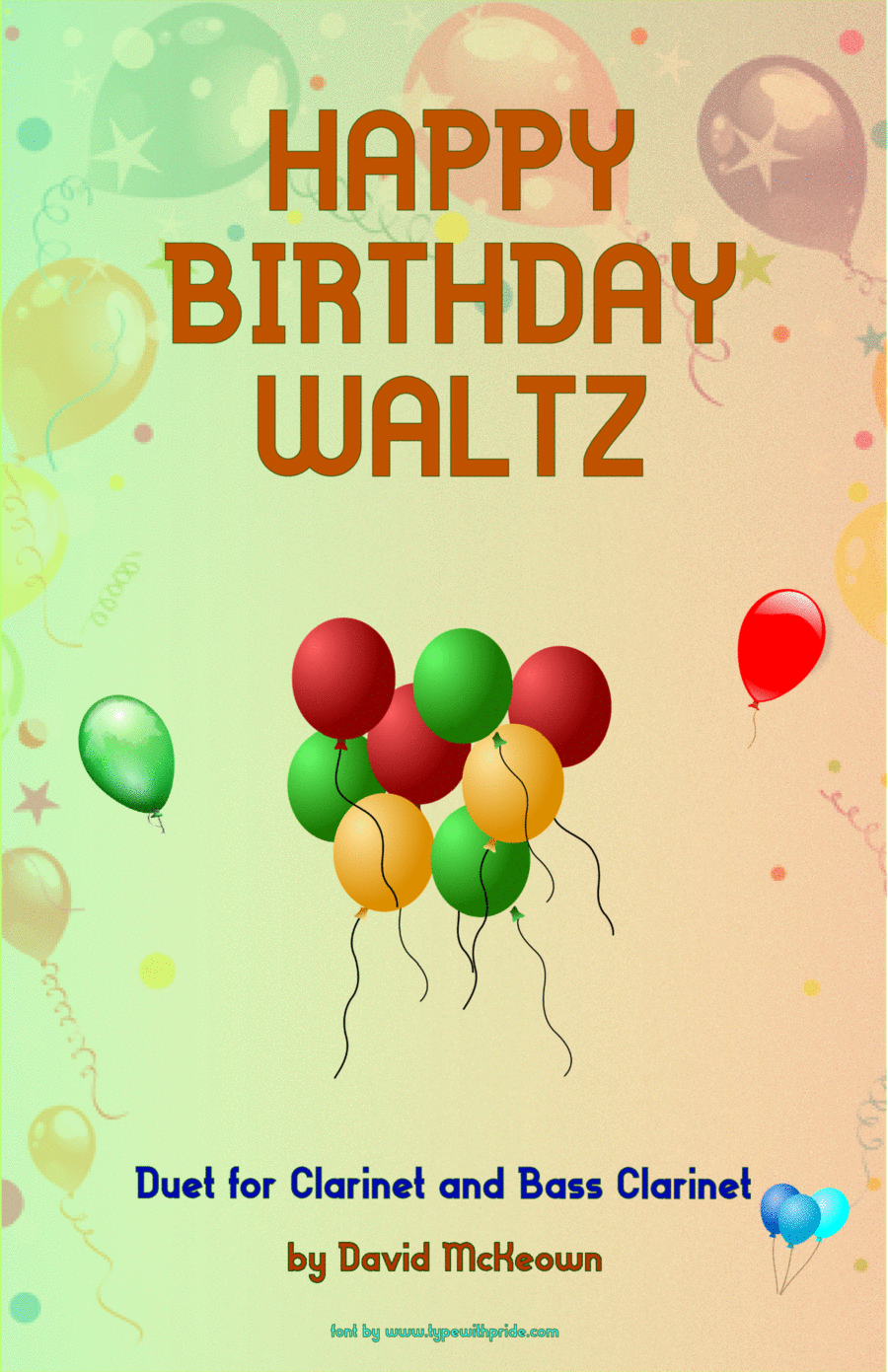 Happy Birthday Waltz, for Clarinet and Bass Clarinet Duet Clarinet Duet scores gallery preview page 1