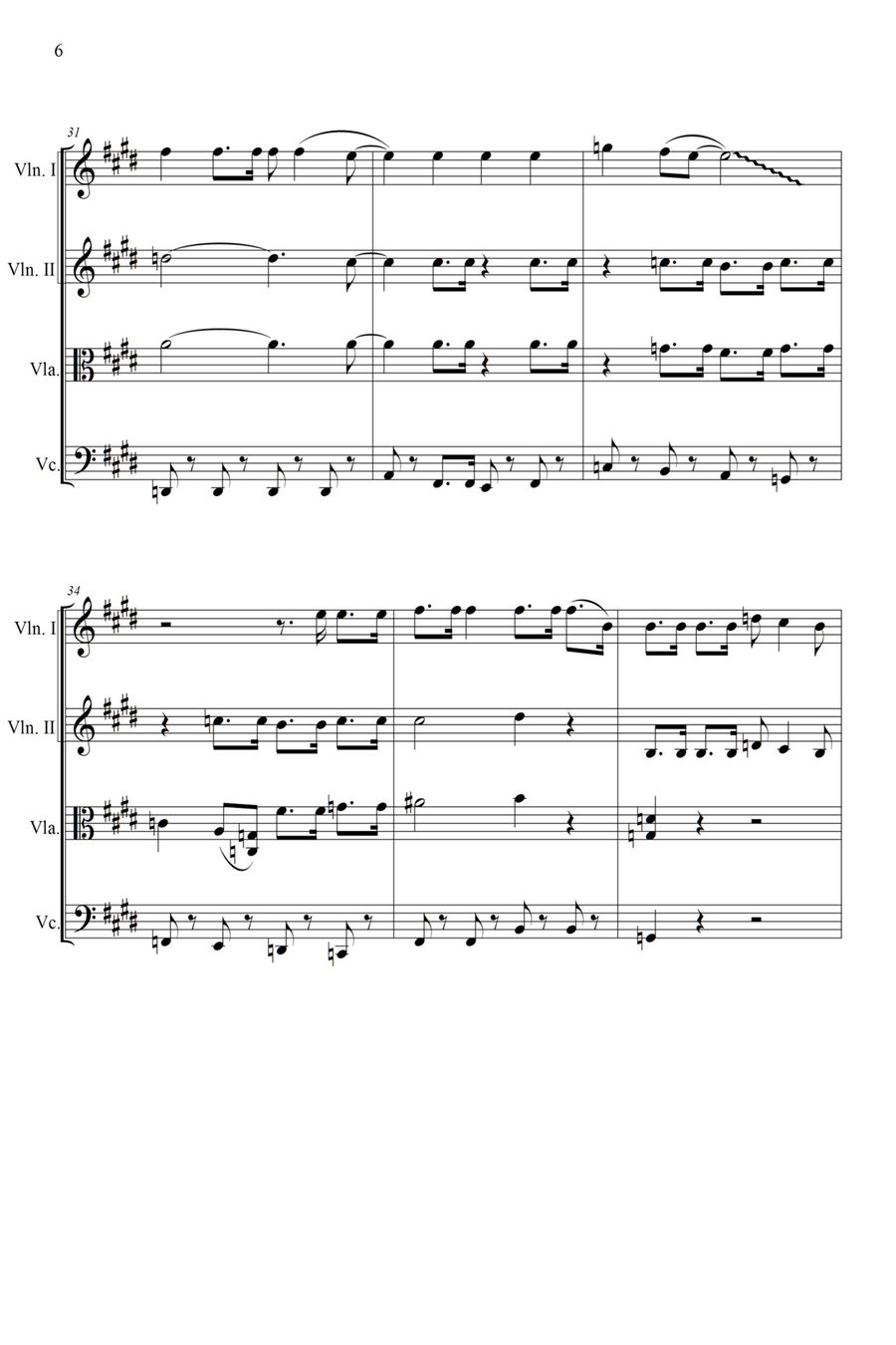 Crazy Little Thing Called Love String Quartet scores gallery preview page 6