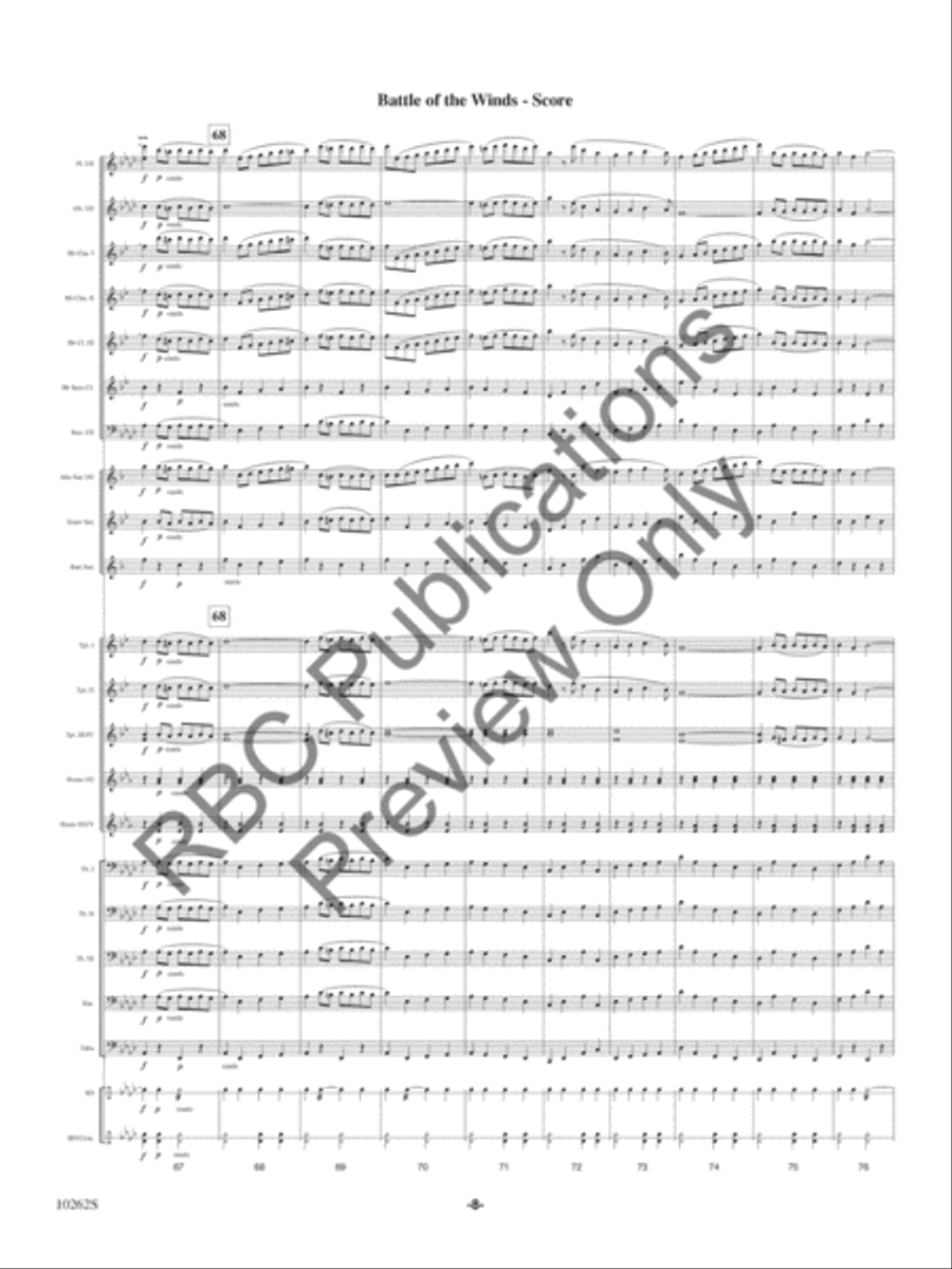 Battle Of The Winds Concert Band scores gallery preview page 11