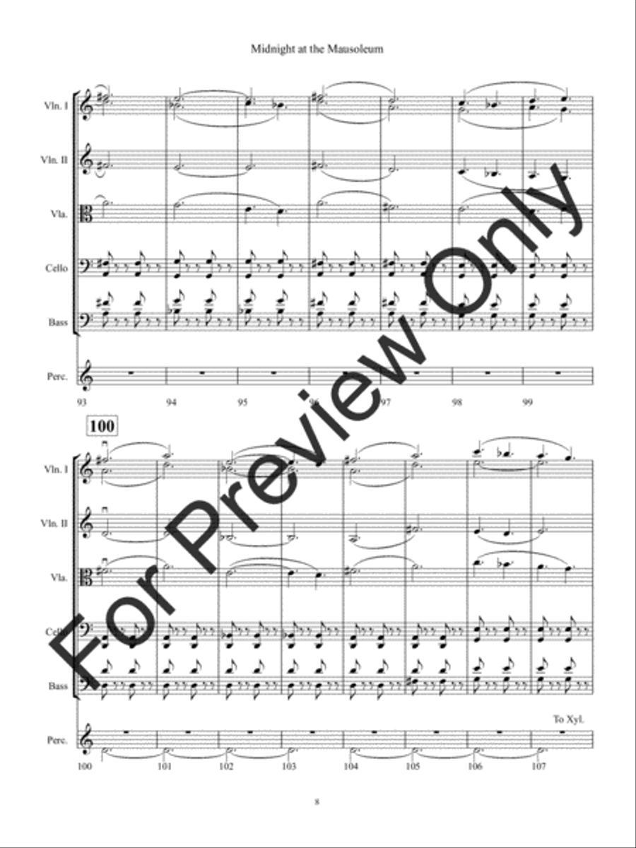 Midnight at the Mausoleum (Score) String Orchestra scores gallery preview page 11