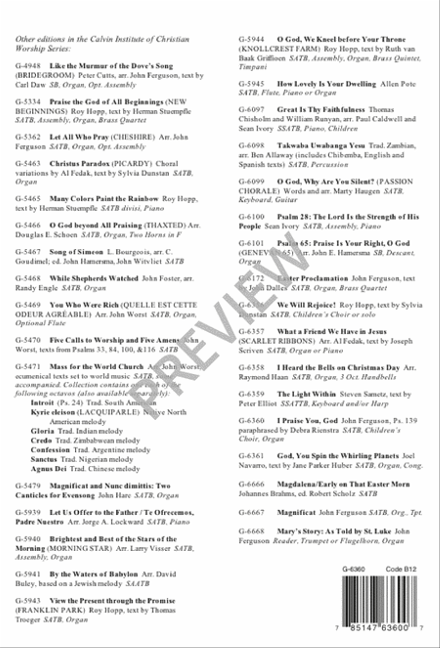 I Praise You, God 4-Part scores gallery preview page 12