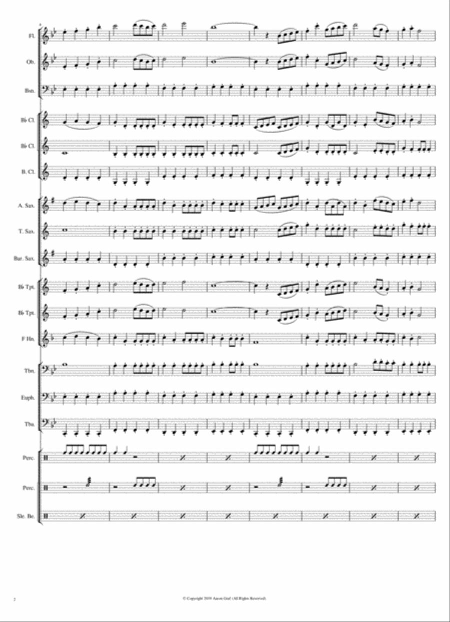 Dance of the Snow Flurries Concert Band scores gallery preview page 2