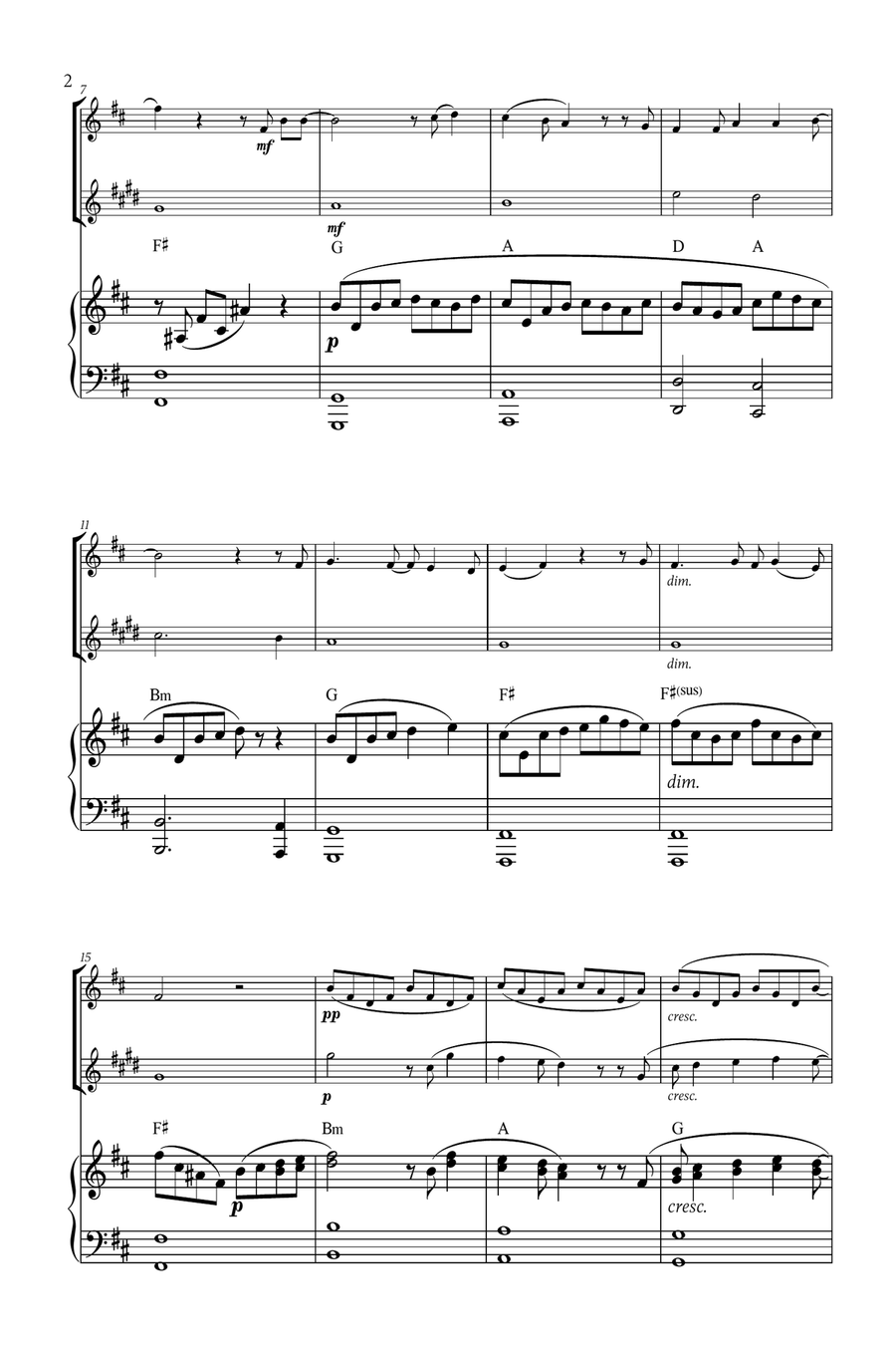 Mary, Did You Know? Woodwind Duet scores gallery preview page 2