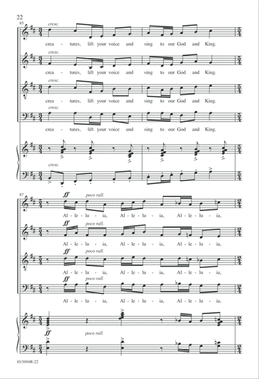 All Creatures, Lift Your Voice and Sing! 4-Part scores gallery preview page 22