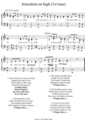 Jerusalem on high. A new tune to a wonderful old hymn.