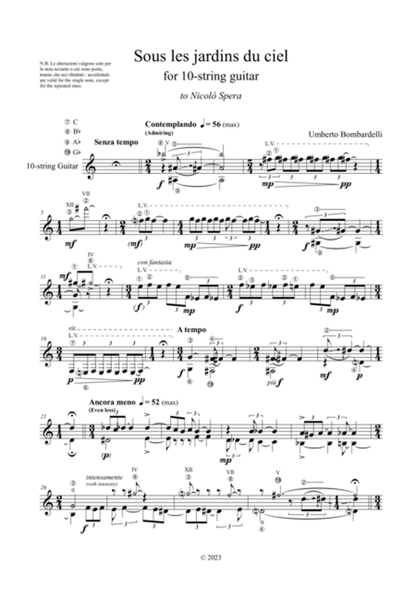 Umberto BOMBARDELLI: Sous les jardins du ciel (ES-23-030) - Score Only