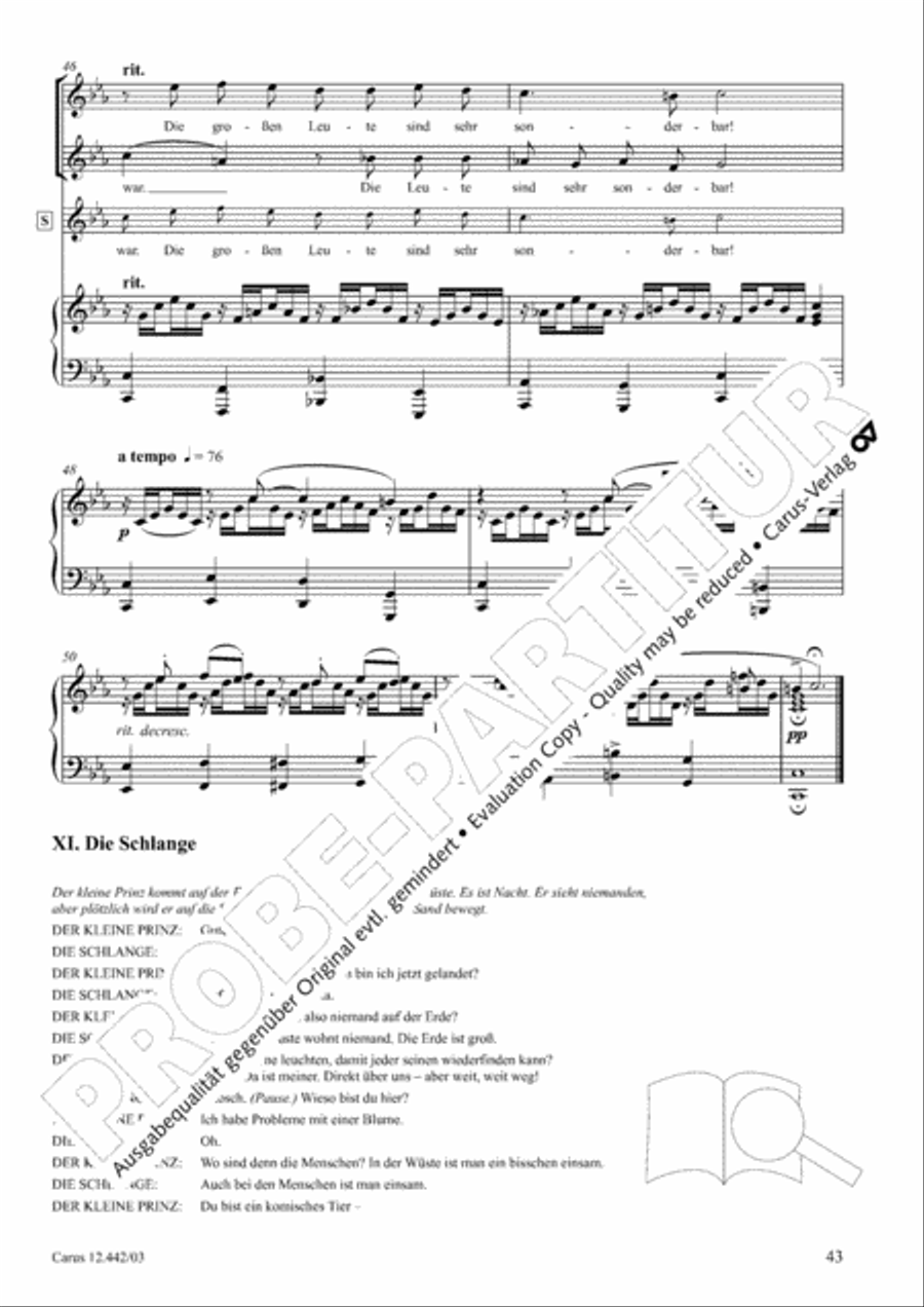 Der kleine Prinz 3-Part scores gallery preview page 45