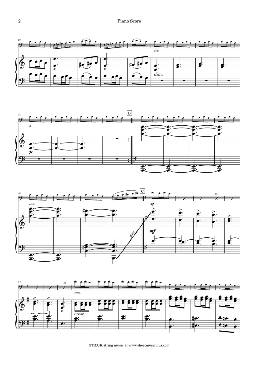Carol of the Bells Piano scores gallery preview page 3