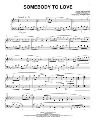 Book cover for Somebody To Love [Classical version] (arr. Phillip Keveren)
