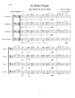 In Stiller Nacht - Score Only