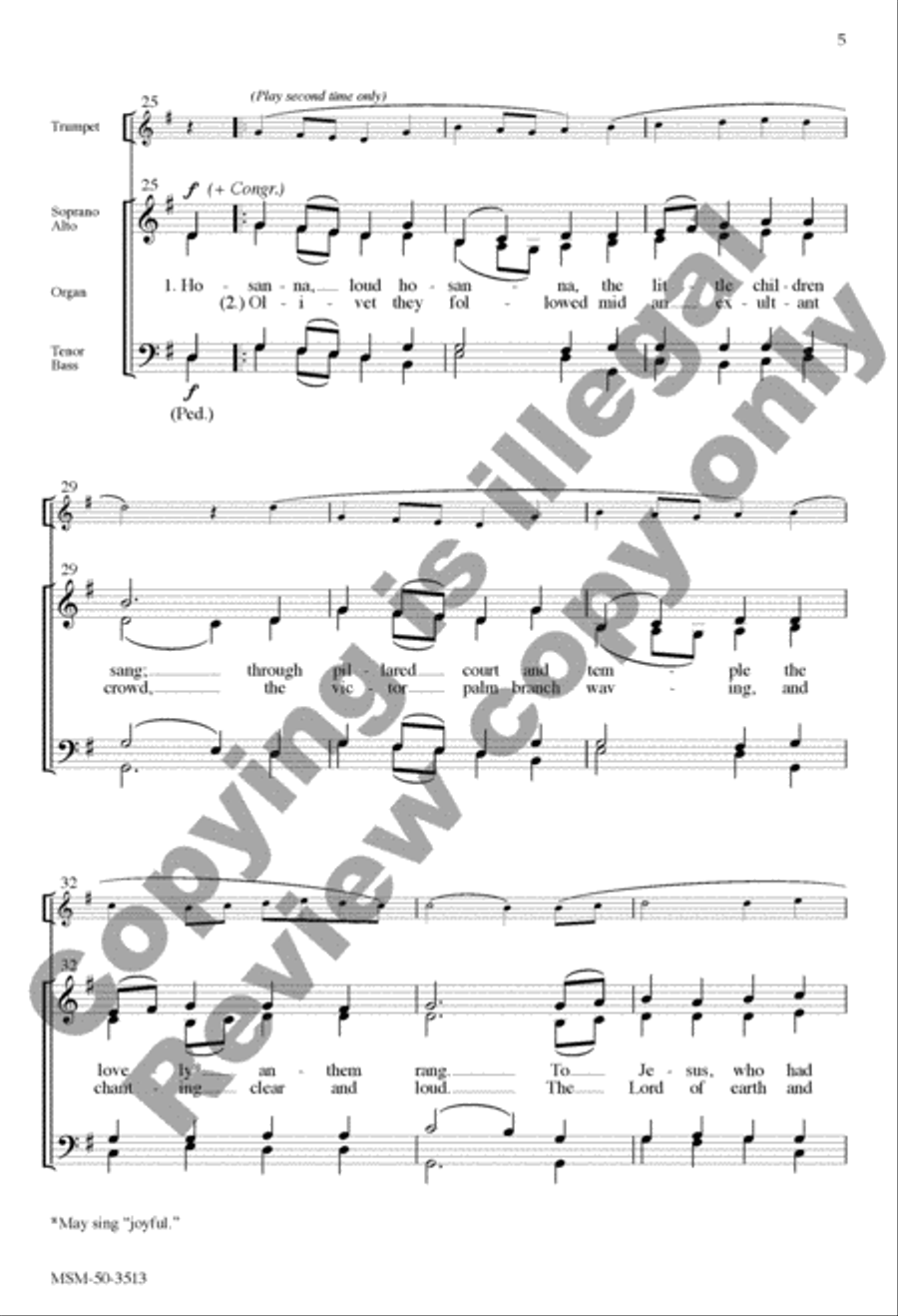 Hosanna, Hosanna! 4-Part scores gallery preview page 15