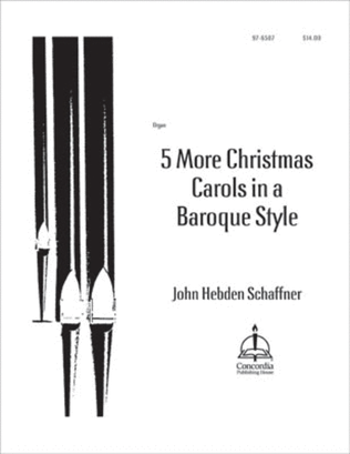 Book cover for 5 More Christmas Carols in a Baroque Style