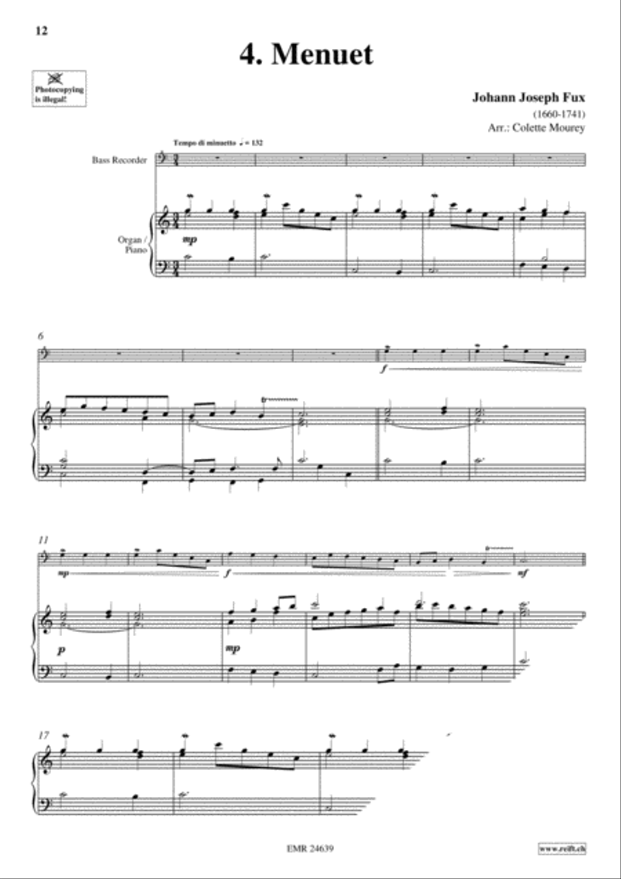 40 Greatest Baroque Hits Volume 2 Bass Recorder scores gallery preview page 6