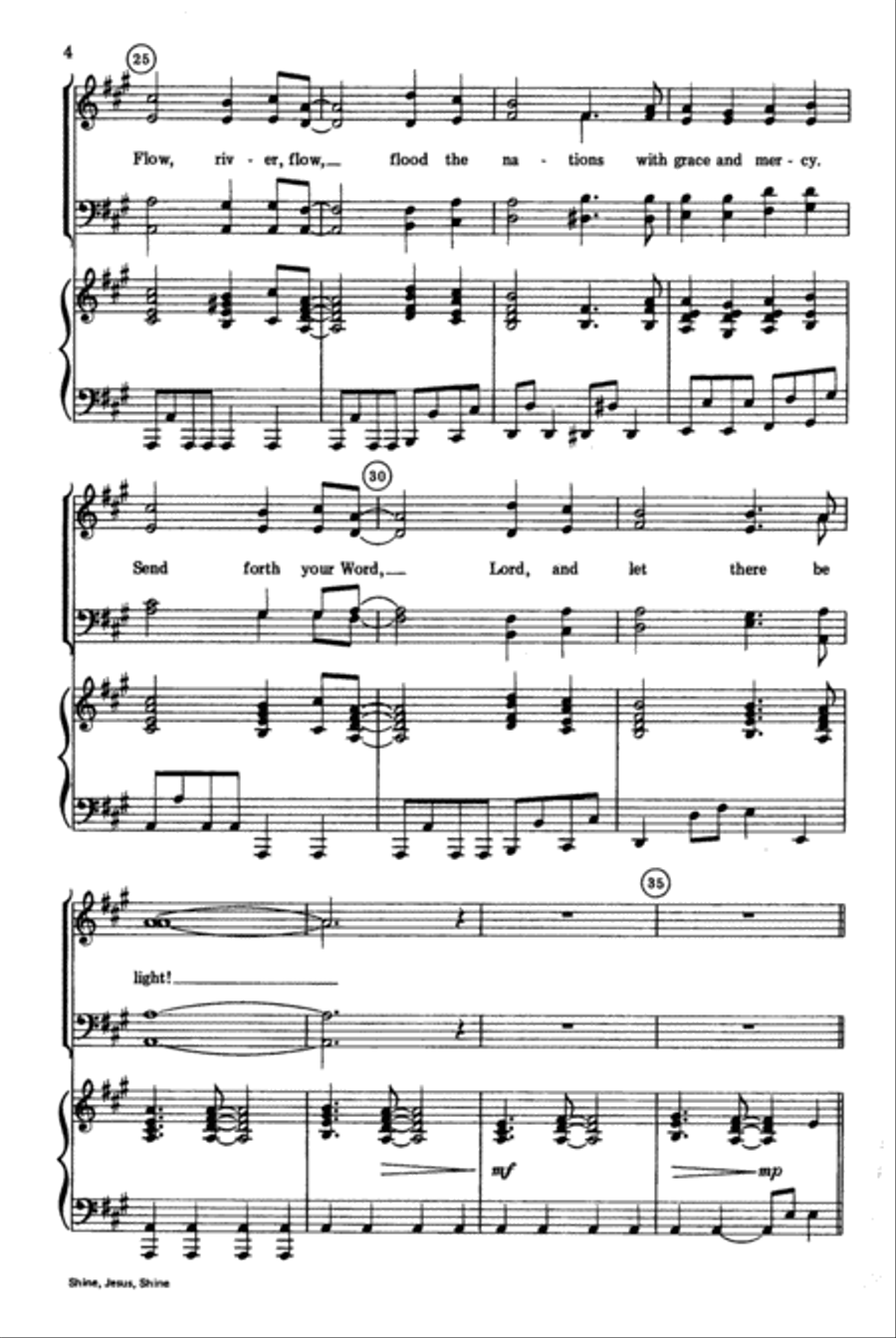 Shine, Jesus, Shine 4-Part scores gallery preview page 4