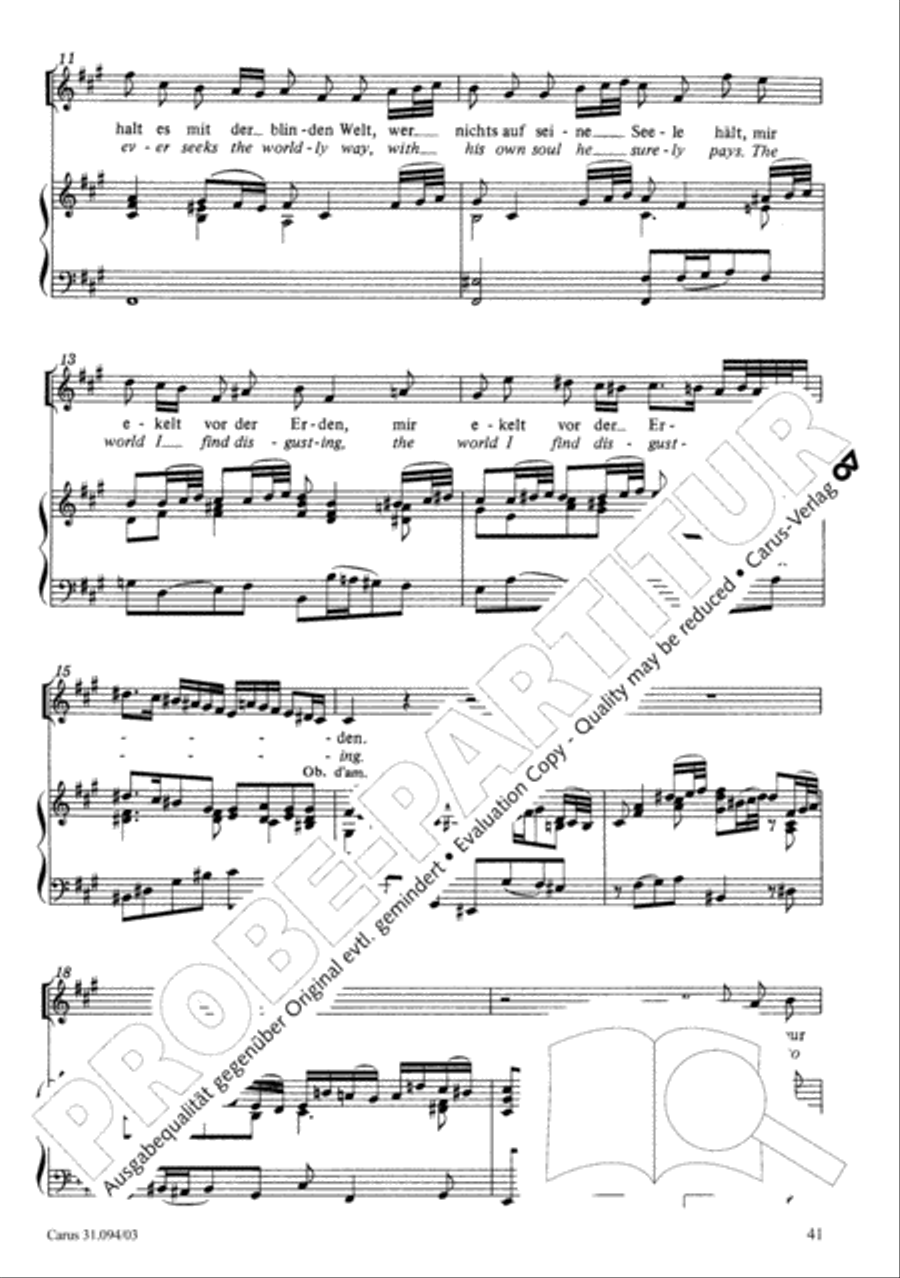 What has this world to give (Was frag ich nach der Welt) 4-Part scores gallery preview page 42