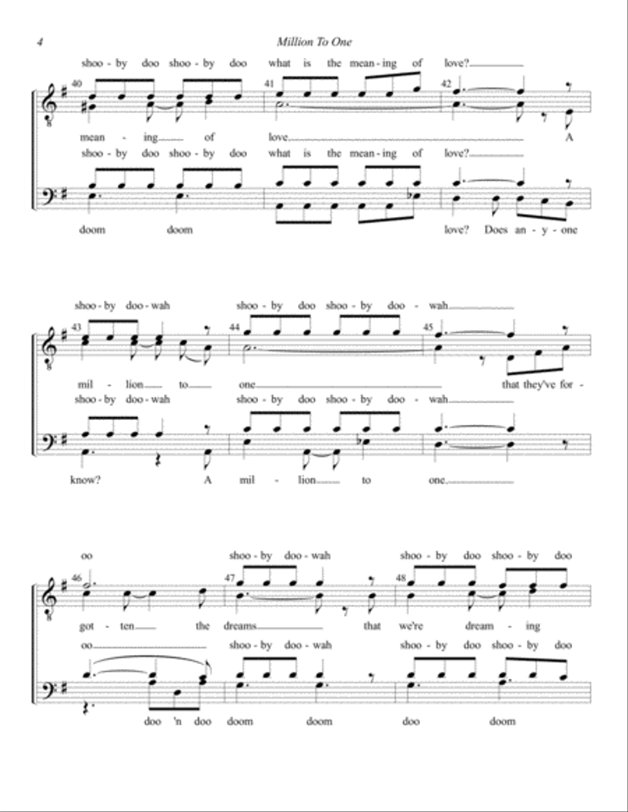 A Million To One TTBB scores gallery preview page 4