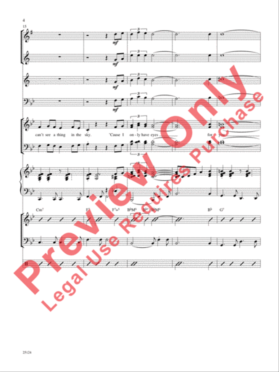 I Only Have Eyes for You / The More I See You Choir scores gallery preview page 5