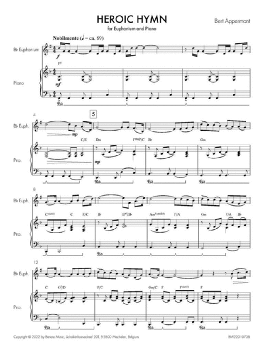 Heroic Hymn Euphonium scores gallery preview page 3