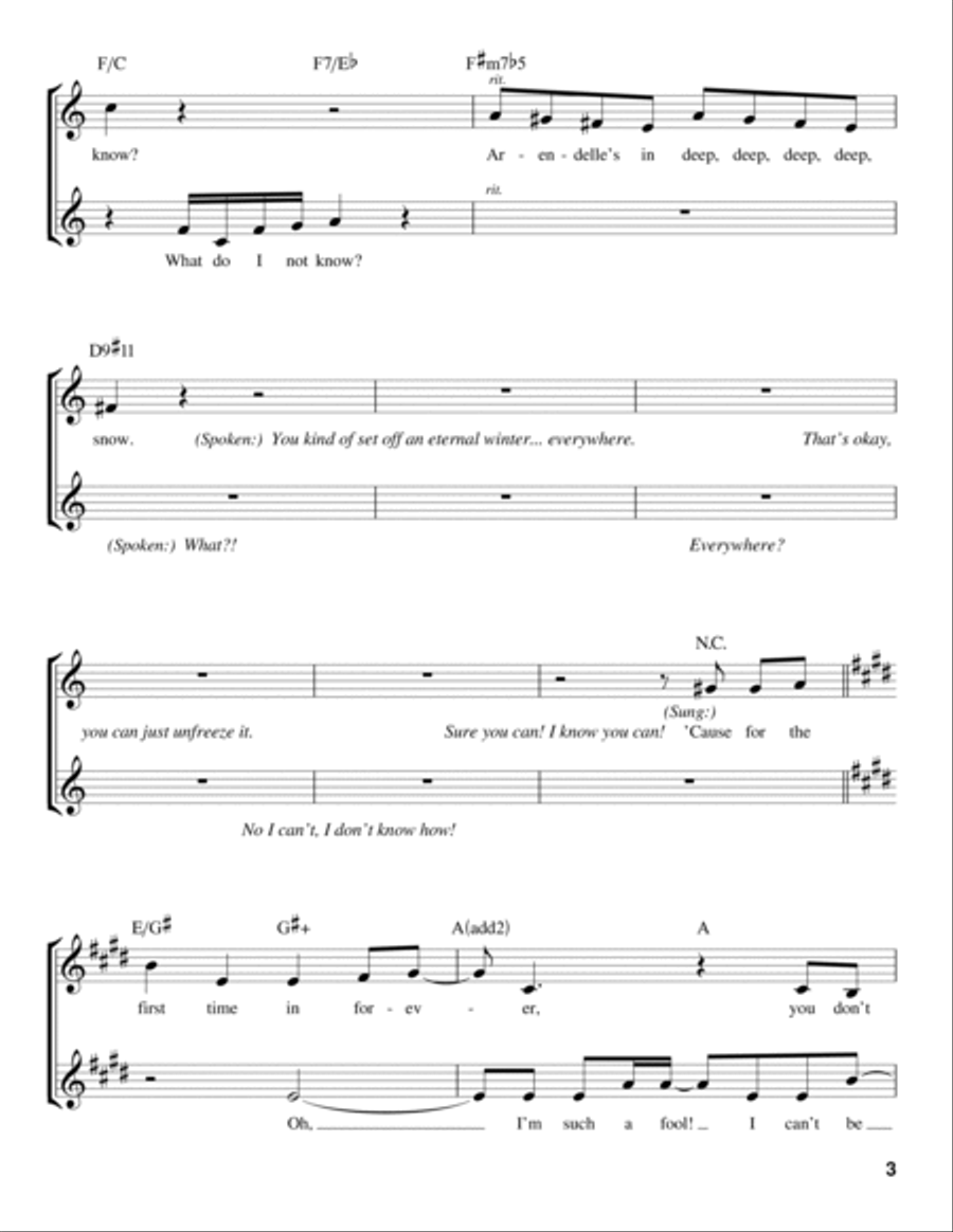 For The First Time In Forever (Reprise) (from Frozen) Voice scores gallery preview page 3