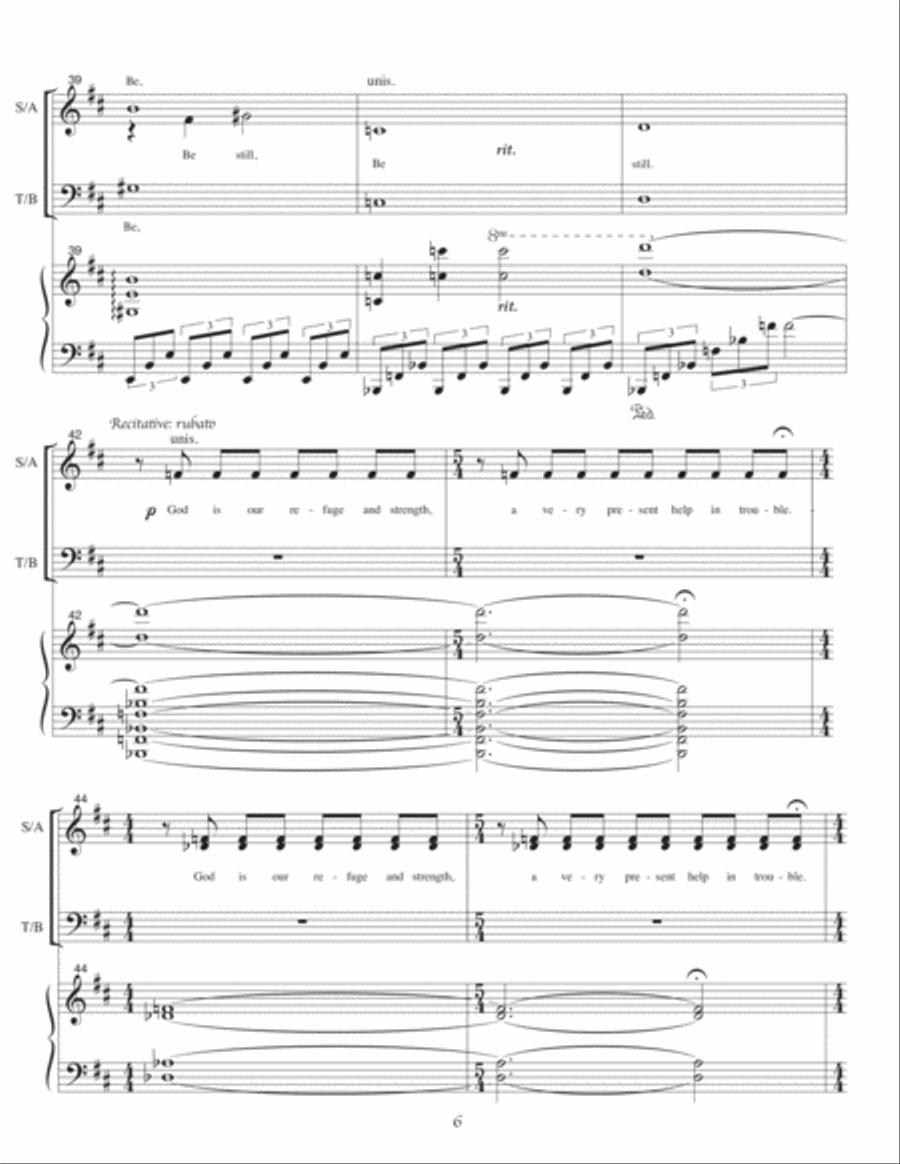 Be Still (Psalm 46) 4-Part scores gallery preview page 6