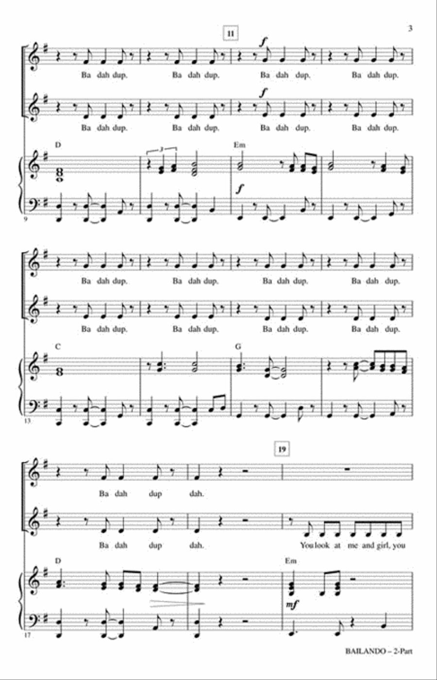 Bailando Bailando 2-Part scores gallery preview page 3