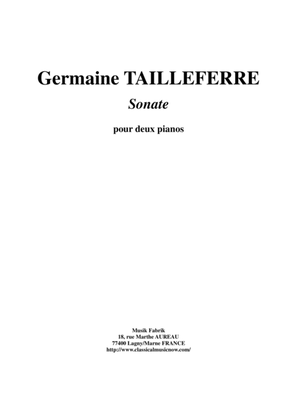 Book cover for Germaine Tailleferre Sonata for two pianos