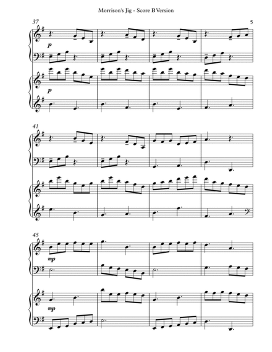 Morrison's Jig, B-Version, Score & Parts image number null